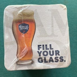 I- sleeve 120 coasters Sam adams beer bar man cave